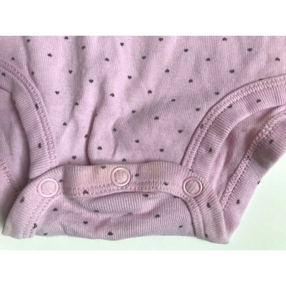 Girl's Size 9M 6-9 Months 3 Piece Pink Floral Carter's Top + Brown Pants & Bib - Picture 6 of 9